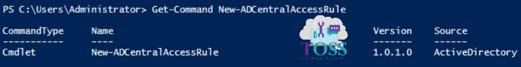 Get-Command New-ADCentralAccessRule powershell script command cmdlet
