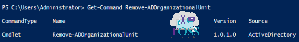 Get-Command Remove-ADOrganizationalUnit powershell script command cmdlet