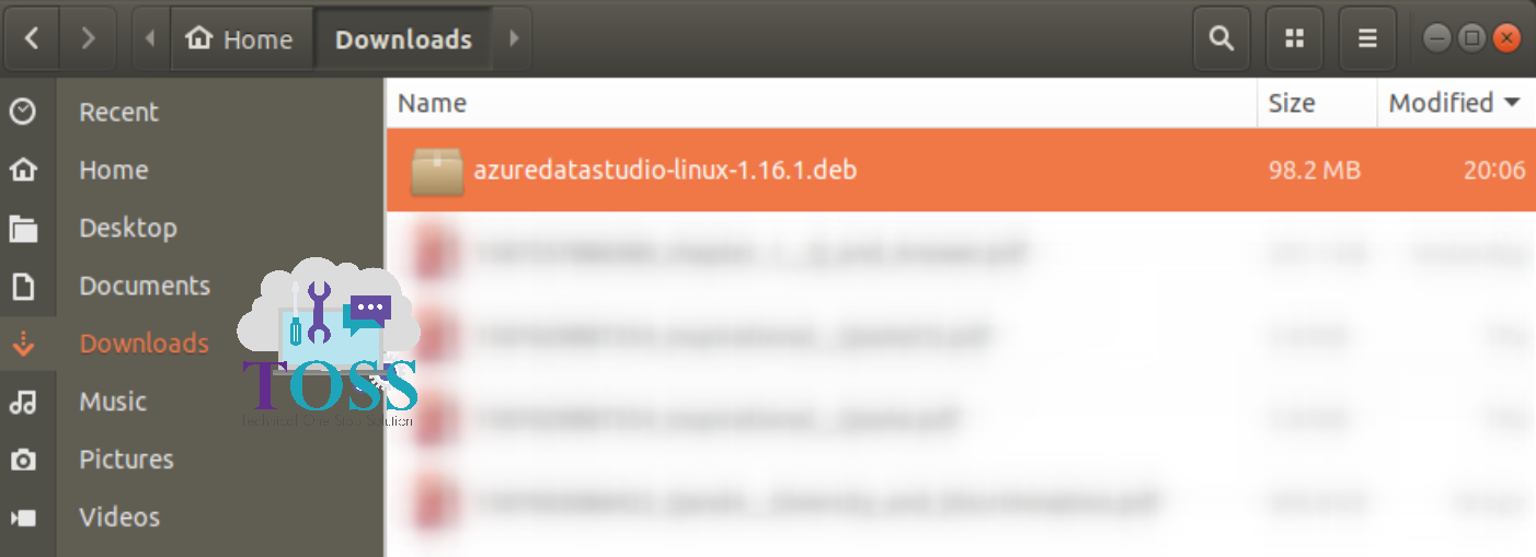 Configuring Azure Data Studio on Ubuntu -Microsoft - TOSS