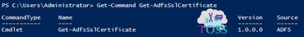 Get-Command Get-AdfsSslCertificate powershell script command cmdlet adfs