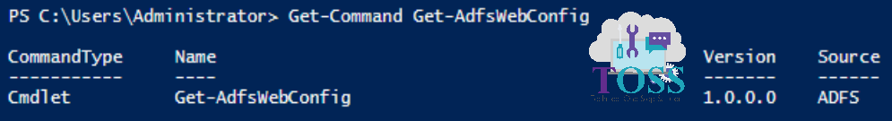 Get-Command Get-AdfsWebConfig powershell script command cmdlet adfs