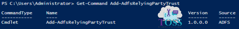 Get-Command Add-AdfsRelyingPartyTrust powershell script command cmdlet adfs