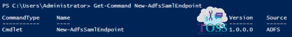 Get-Command New-AdfsSamlEndpoint powershell script command cmdlet adfs