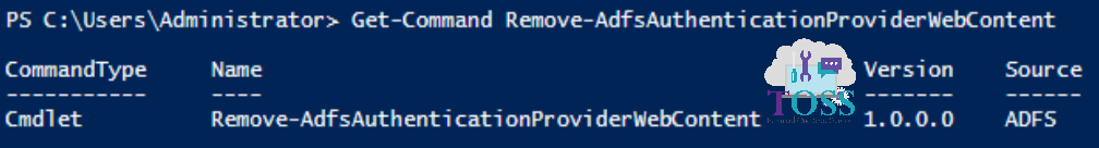 Get-Command Remove-AdfsAuthenticationProviderWebContent powershell script command cmdlet adfs