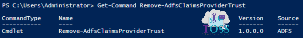 Get-Command Remove-AdfsClaimsProviderTrust powershell script command cmdlet adfs