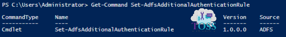 Get-Command Set-AdfsAdditionalAuthenticationRule powershell script command cmdlet adfs