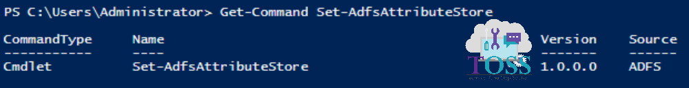 Get-Command Set-AdfsAttributeStore adfs powershell script command cmdlet