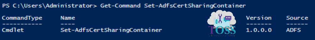 Get-Command Set-AdfsCertSharingContainer powershell script command cmdlet adfs