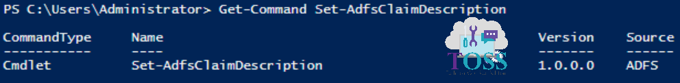 Get-Command Set-AdfsClaimDescription powershell script command cmdlet adfs
