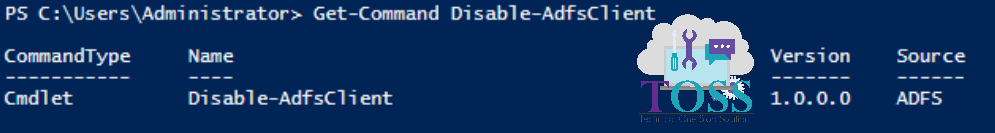 Get-Command Disable-AdfsClient powershell script command cmdlet adfs