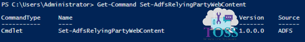 Get-Command Set-AdfsRelyingPartyWebContent powershell script command cmdlet adfs