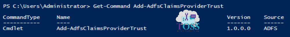 Get-Command Add-AdfsClaimsProviderTrust powershell script command cmdlet