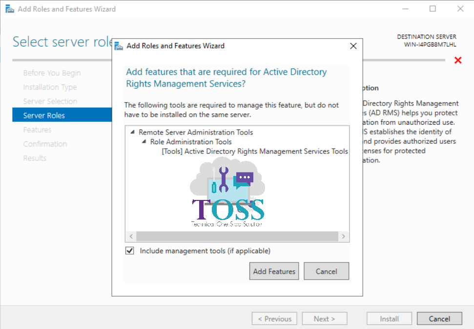 adrms service installtion powershell configuration