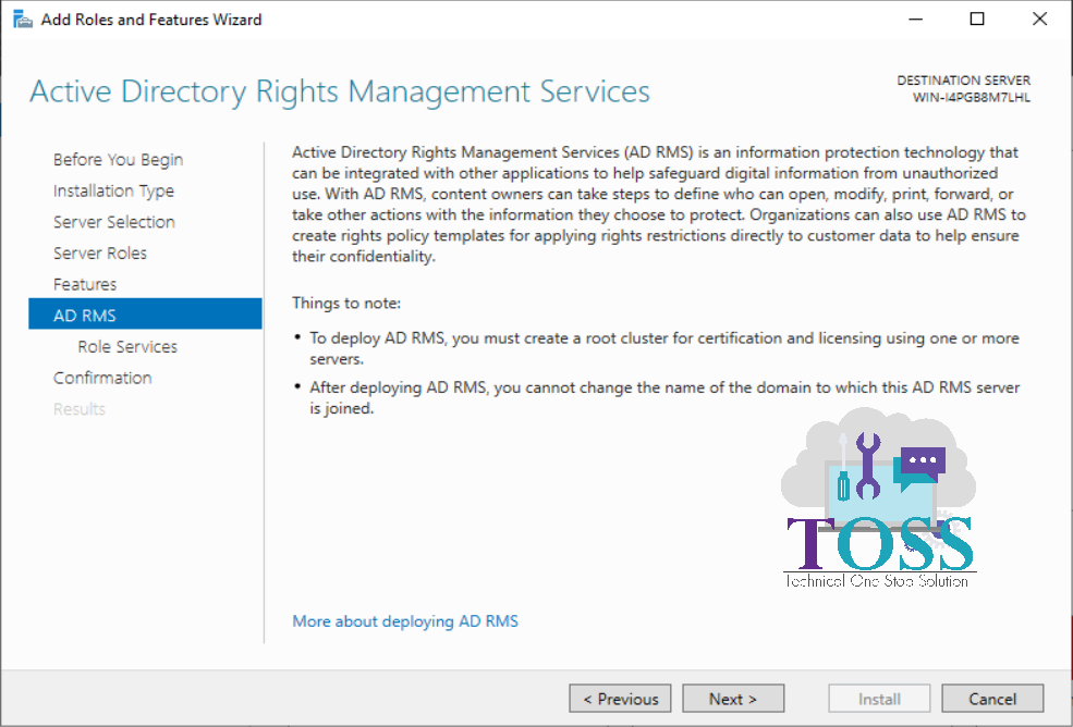 adrms powershell installation active directory