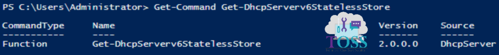 Get-Command Get-DhcpServerv6StatelessStore powershell script command cmdlet dhcp