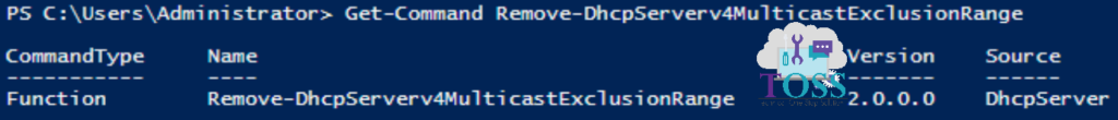 Get-Command Remove-DhcpServerv4MulticastExclusionRange powershell script command cmdlet dhcp