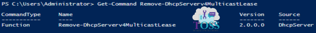 Get-Command Remove-DhcpServerv4MulticastLease powershell script command cmdlet dhcp