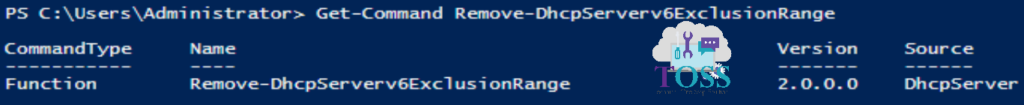 Get-Command Remove-DhcpServerv6ExclusionRange powershell script command cmdlet dhcp