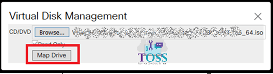 ucs iso image windows server 2019 attach installation select disk management