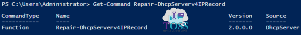 Get-Command Repair-DhcpServerv4IPRecord powershell script command cmdlet