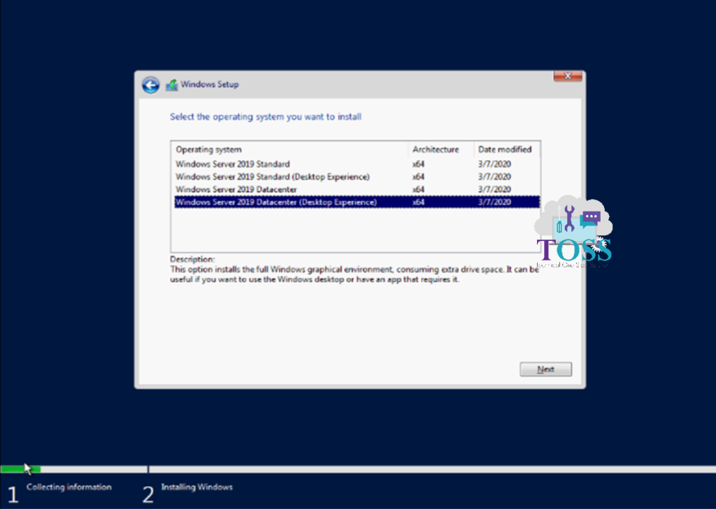 windows server 2019 desktop experience ucs cisco installation update