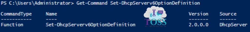 Get-Command Set-DhcpServerv6OptionDefinition