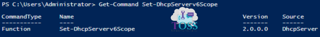 Get-Command Set-DhcpServerv6Scope