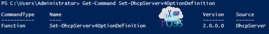 Get-Command Set-DhcpServerv4OptionDefinition