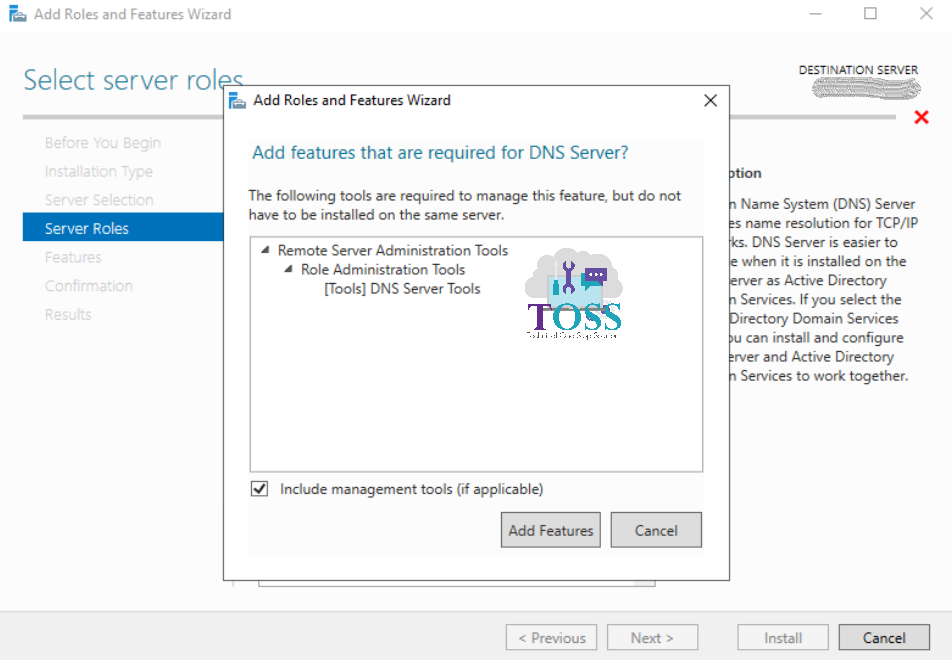 dns features installation 