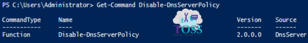 Get-Command Disable-DnsServerPolicy