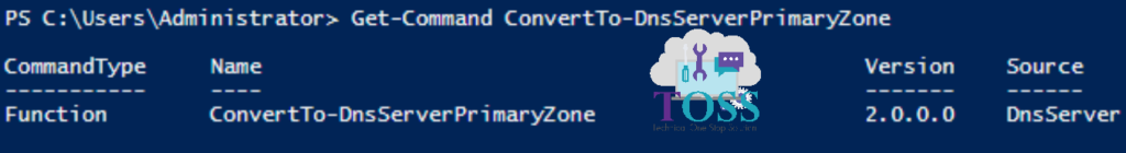 Get-Command ConvertTo-DnsServerPrimaryZone